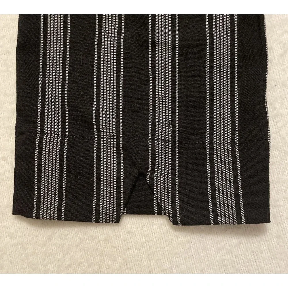 Brandy Melville John Galt Pants Womens 24 Black Stripe Mid Rise Elastic Waist